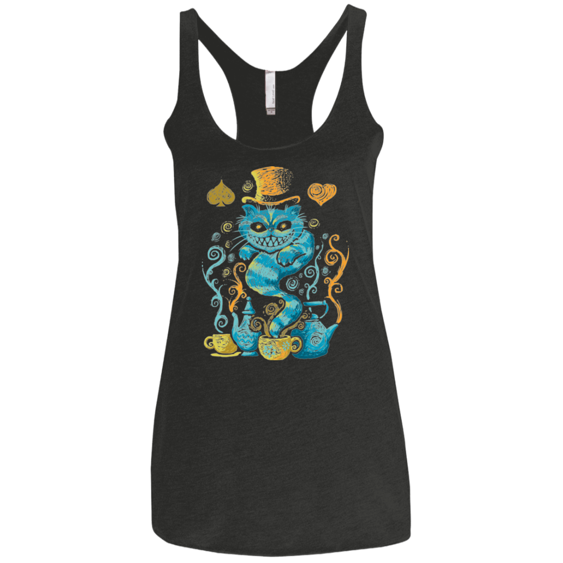 T-Shirts Vintage Black / X-Small WONDERLAND IMPRESSIONS Women's Triblend Racerback Tank