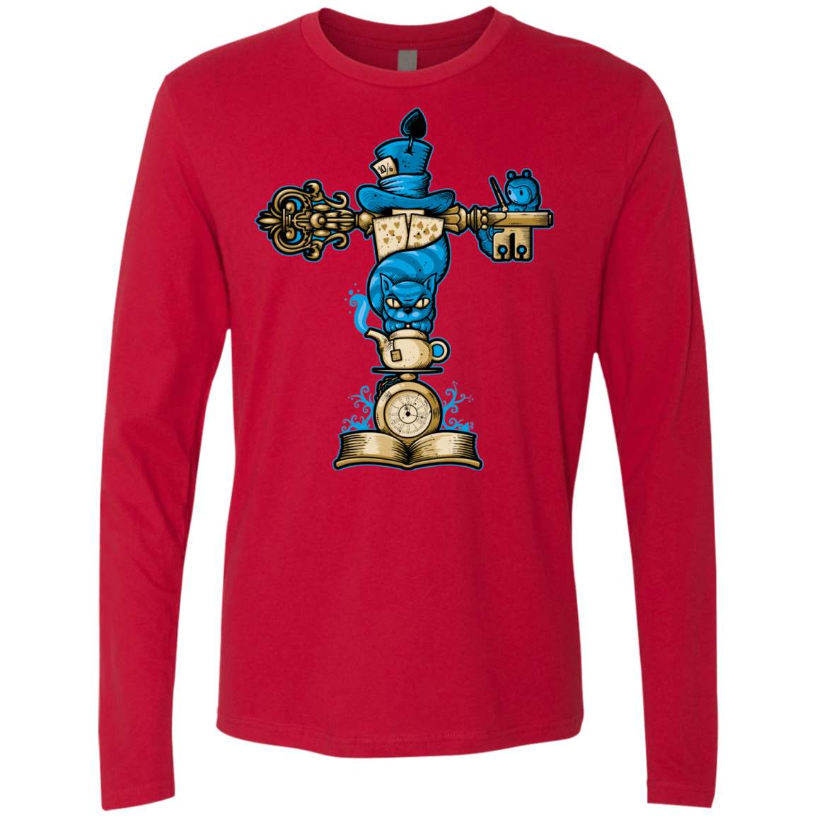 T-Shirts Red / Small Wonderland Totem Men's Premium Long Sleeve