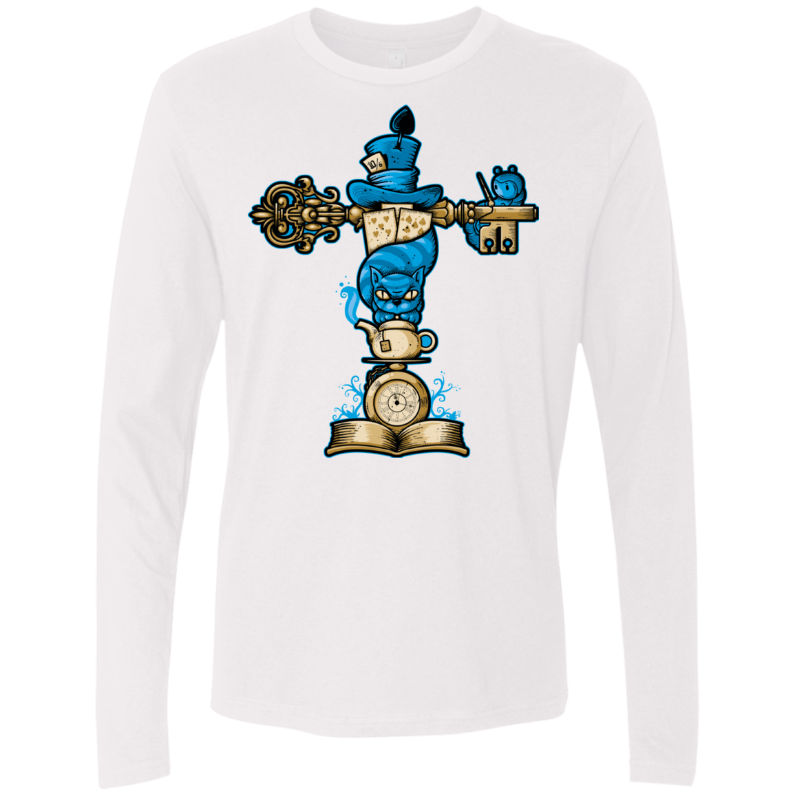 T-Shirts White / Small Wonderland Totem Men's Premium Long Sleeve