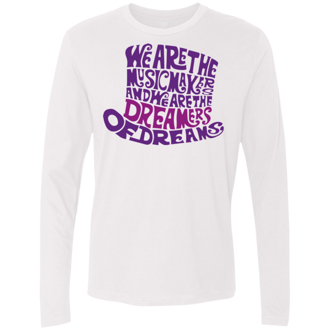 T-Shirts White / Small Wonka Purple Men's Premium Long Sleeve