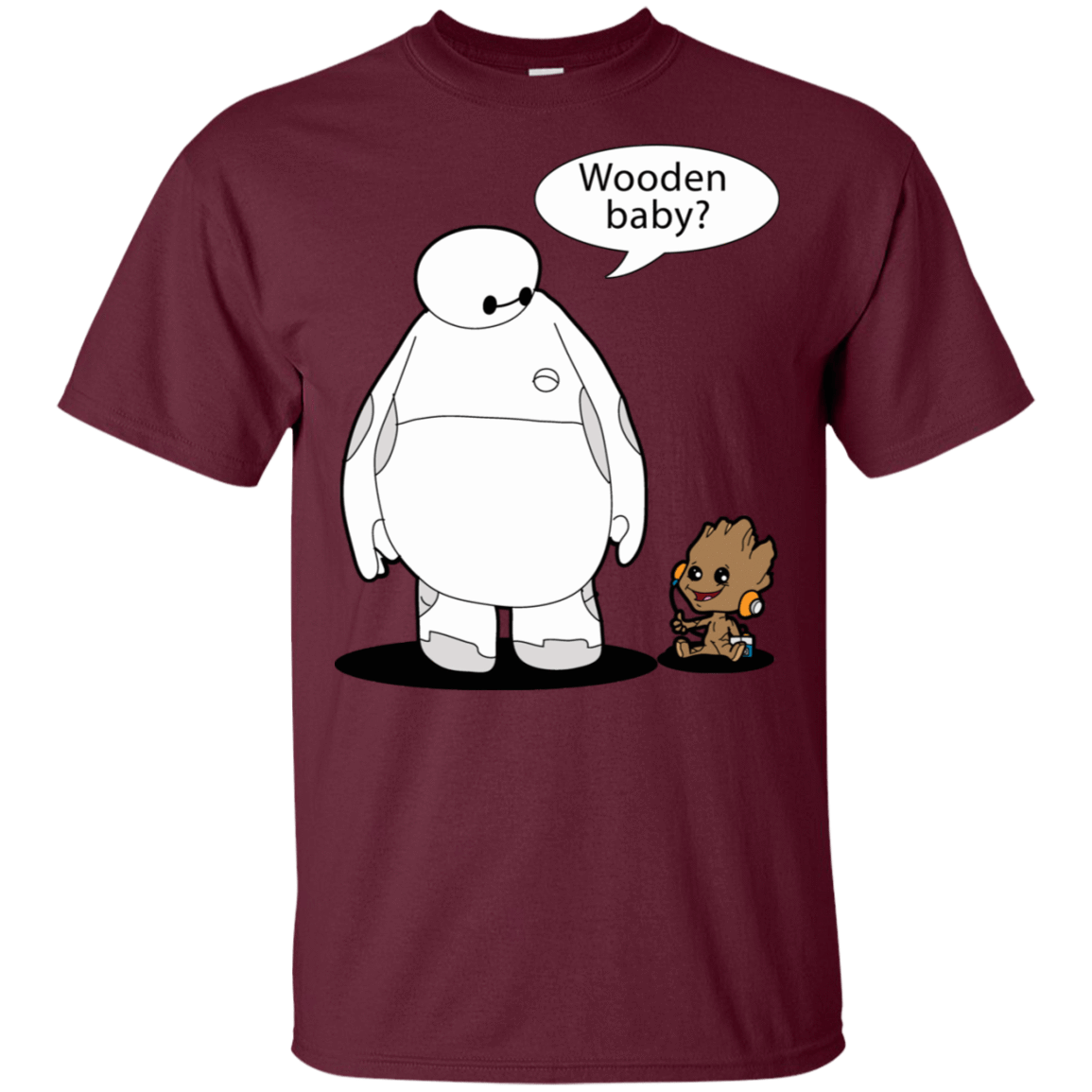 T-Shirts Maroon / S Wooden Baby T-Shirt