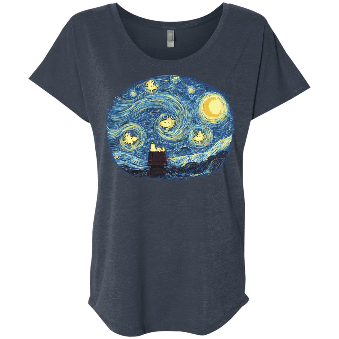 T-Shirts Vintage Navy / X-Small Woody Night Triblend Dolman Sleeve