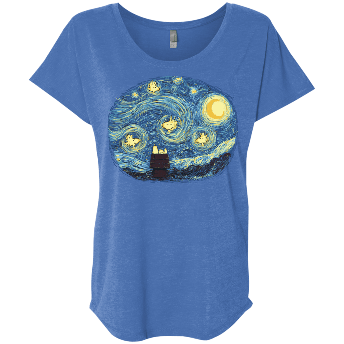 T-Shirts Vintage Royal / X-Small Woody Night Triblend Dolman Sleeve