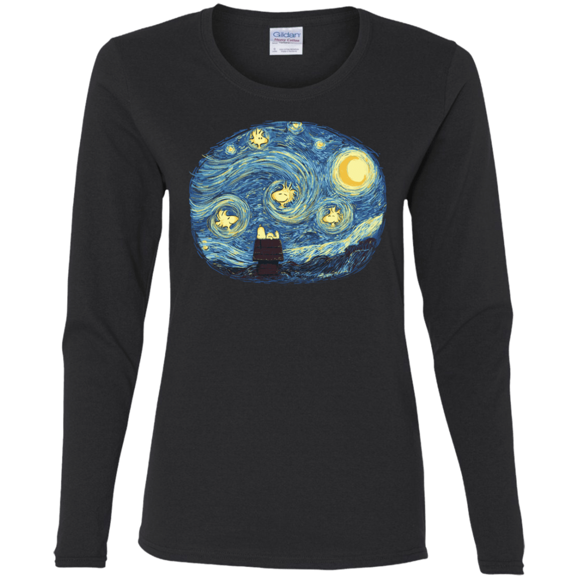 T-Shirts Black / S Woody Night Women's Long Sleeve T-Shirt