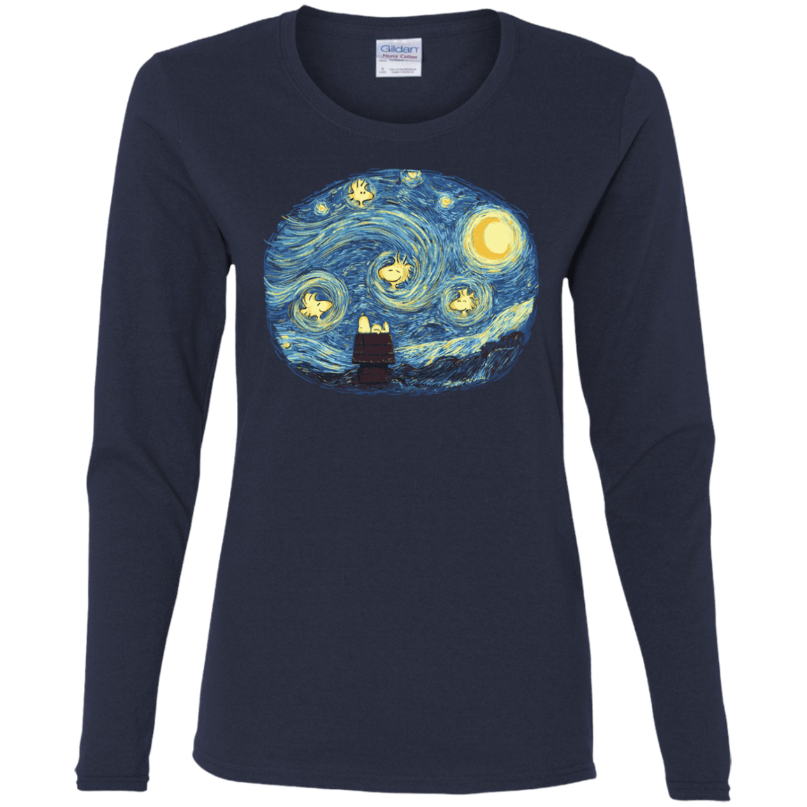 T-Shirts Navy / S Woody Night Women's Long Sleeve T-Shirt