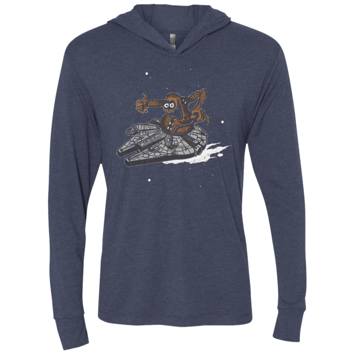 T-Shirts Vintage Navy / X-Small Wook Fink Triblend Long Sleeve Hoodie Tee