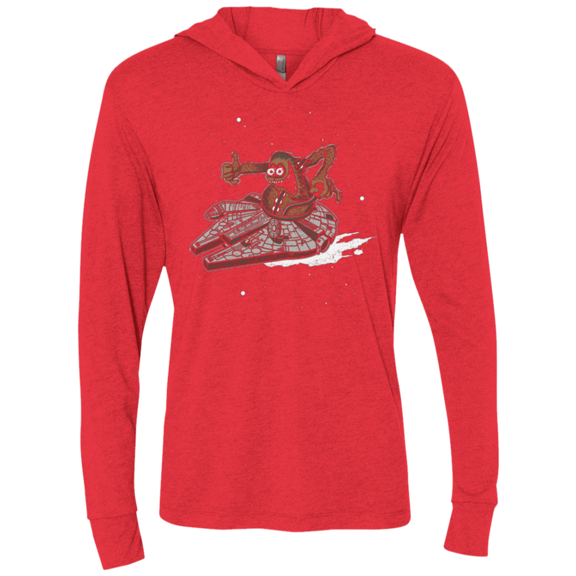 T-Shirts Vintage Red / X-Small Wook Fink Triblend Long Sleeve Hoodie Tee