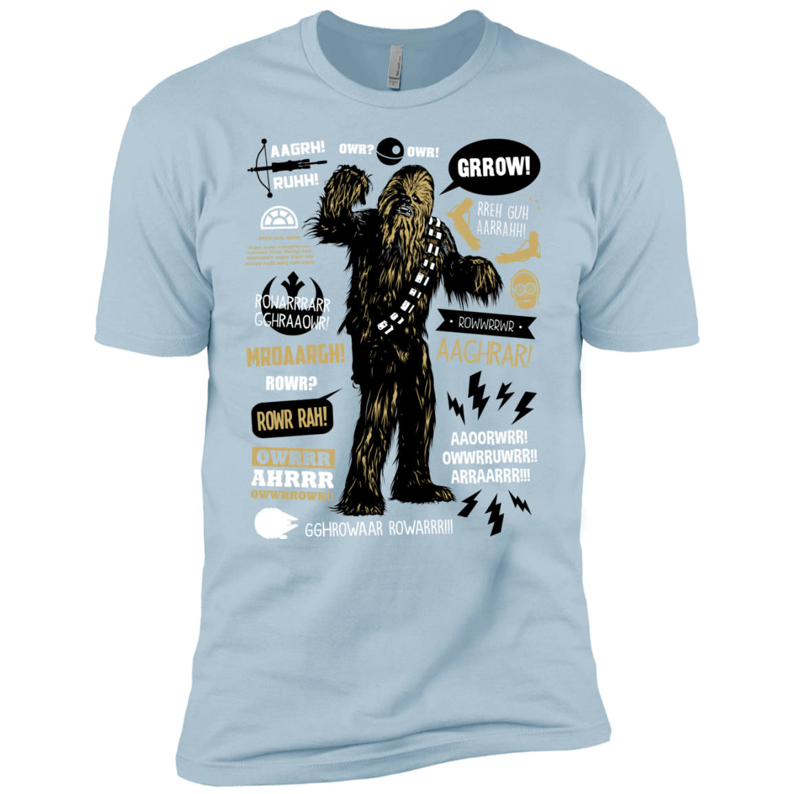 T-Shirts Light Blue / YXS Wookie Famous Quotes Boys Premium T-Shirt