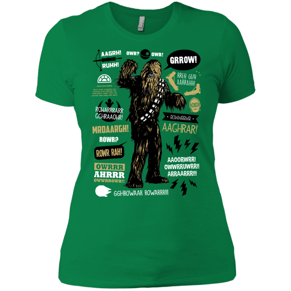 T-Shirts Kelly Green / X-Small Wookie Famous Quotes Women's Premium T-Shirt
