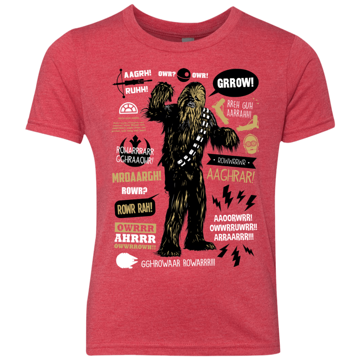 T-Shirts Vintage Red / YXS Wookie Famous Quotes Youth Triblend T-Shirt