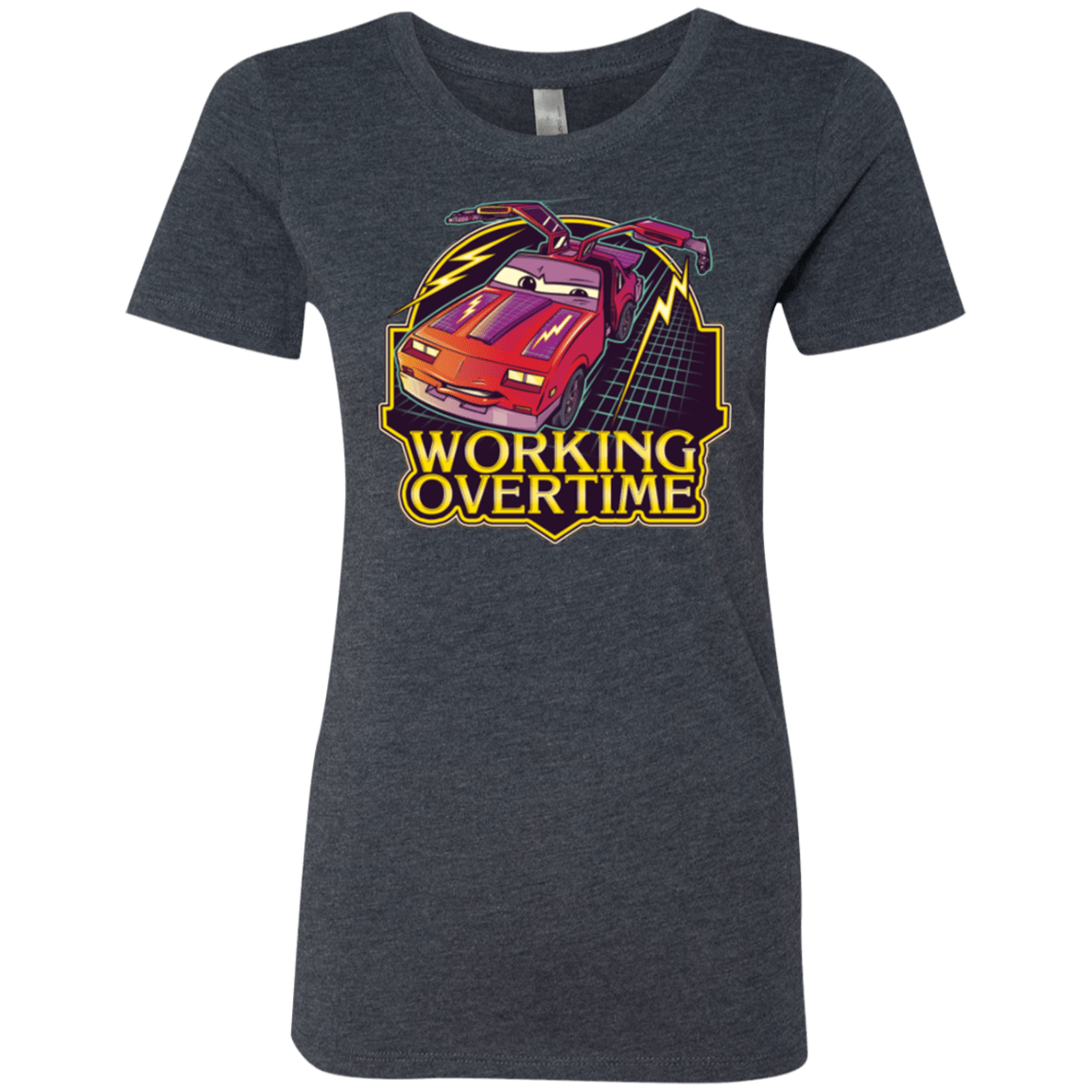 T-Shirts Vintage Navy / Small Working Overtime Women's Triblend T-Shirt