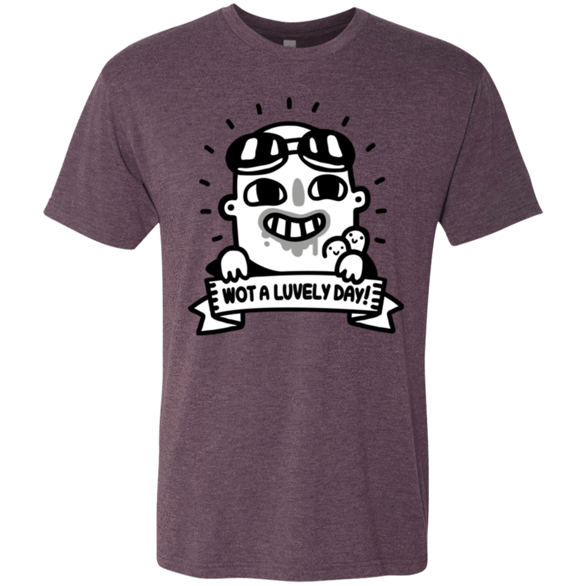 T-Shirts Vintage Purple / Small Wot A Luvely Day Men's Triblend T-Shirt