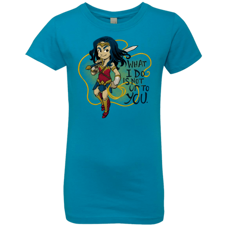 T-Shirts Turquoise / YXS WW Text Girls Premium T-Shirt