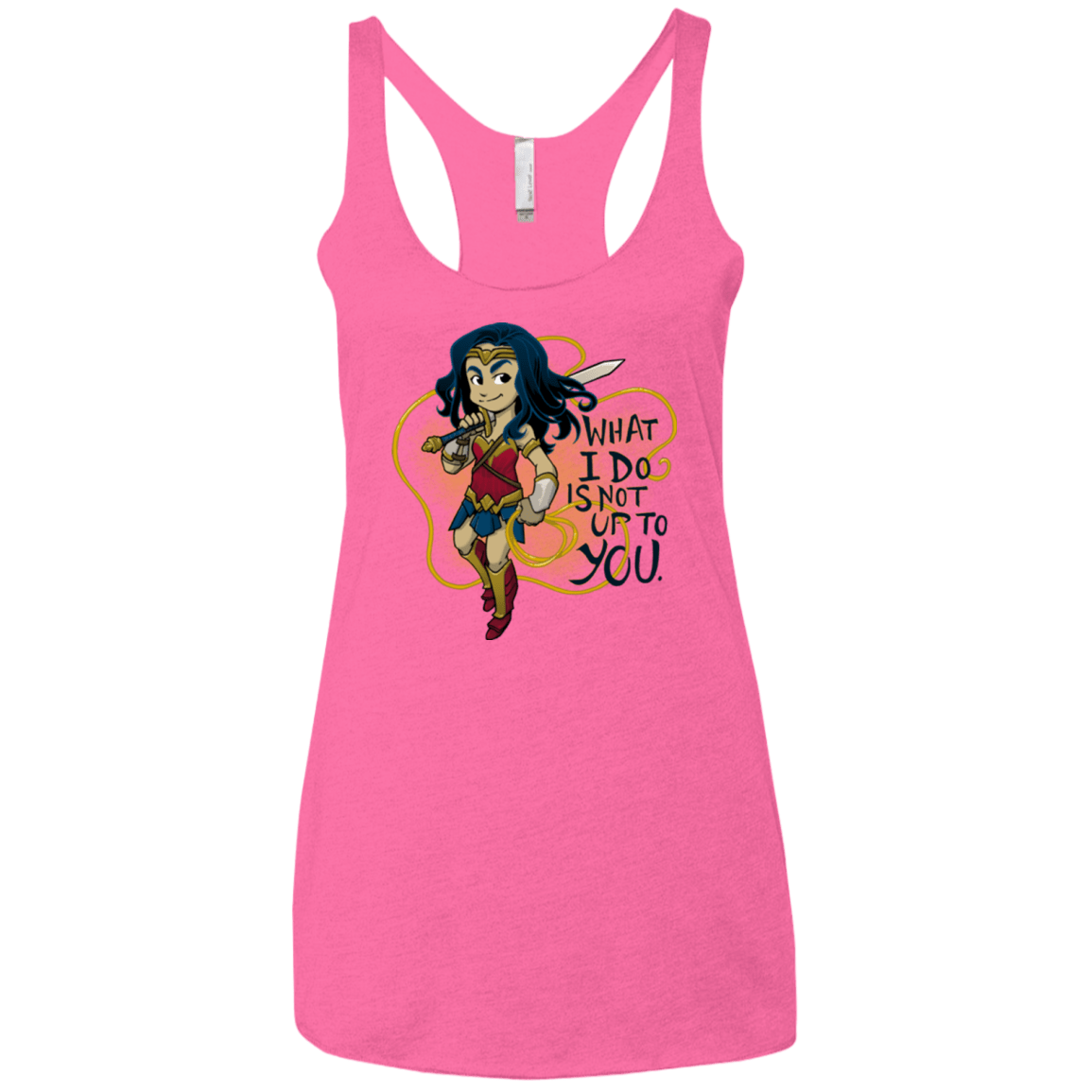 T-Shirts Vintage Pink / X-Small WW Text Women's Triblend Racerback Tank