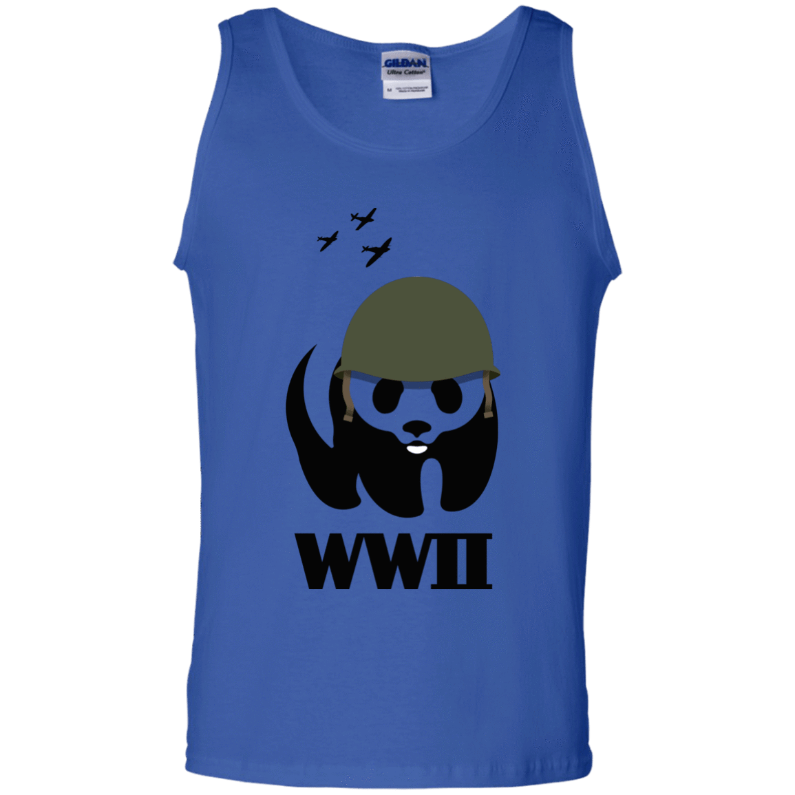 T-Shirts Royal / S WWII Panda Men's Tank Top