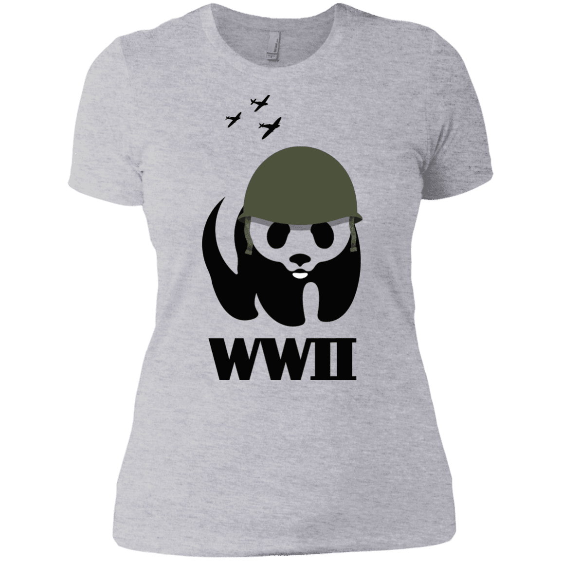 T-Shirts Heather Grey / X-Small WWII Panda Women's Premium T-Shirt