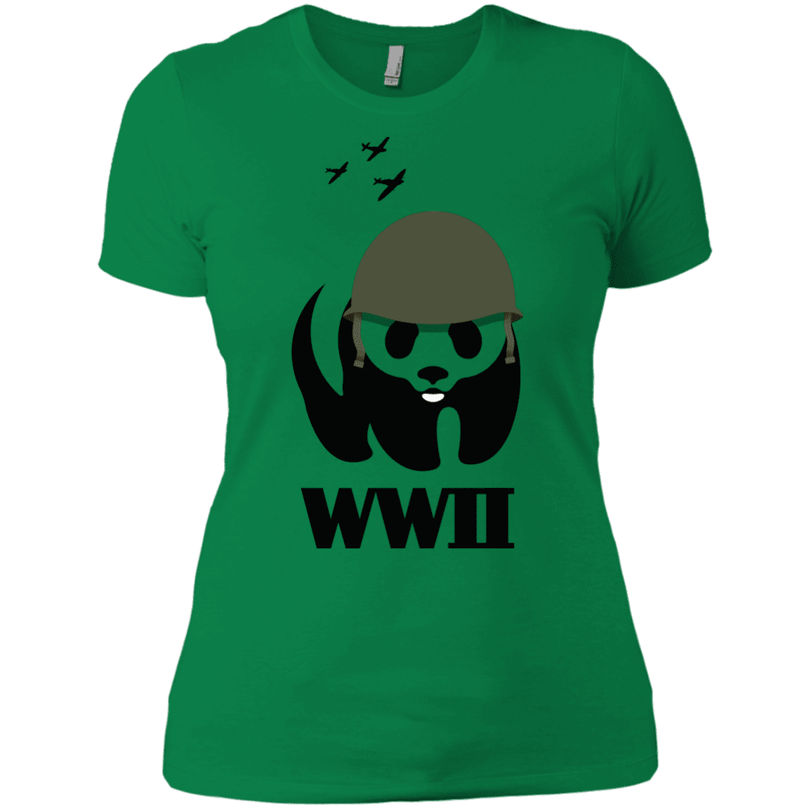 T-Shirts Kelly Green / X-Small WWII Panda Women's Premium T-Shirt