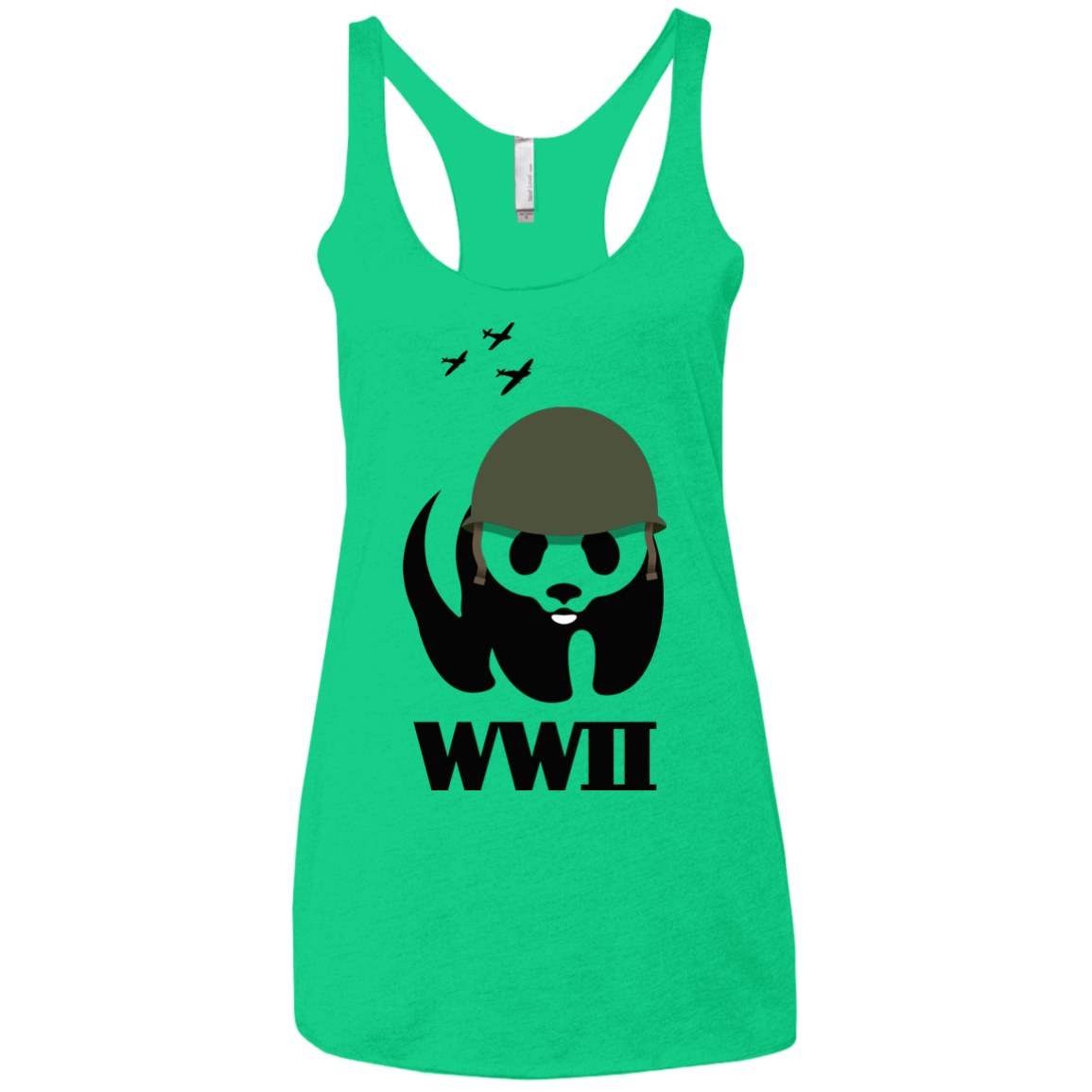 T-Shirts Envy / X-Small WWII Panda Women's Triblend Racerback Tank