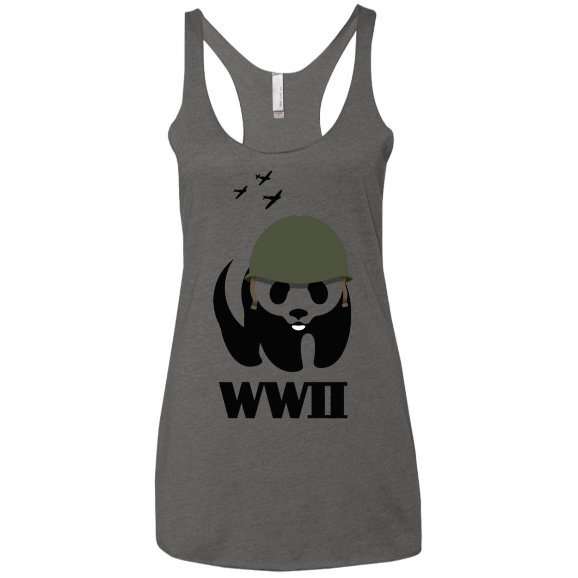 T-Shirts Premium Heather / X-Small WWII Panda Women's Triblend Racerback Tank