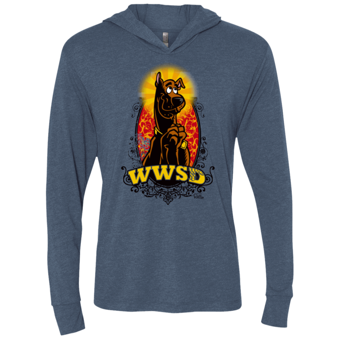 T-Shirts Indigo / X-Small WWSD Triblend Long Sleeve Hoodie Tee