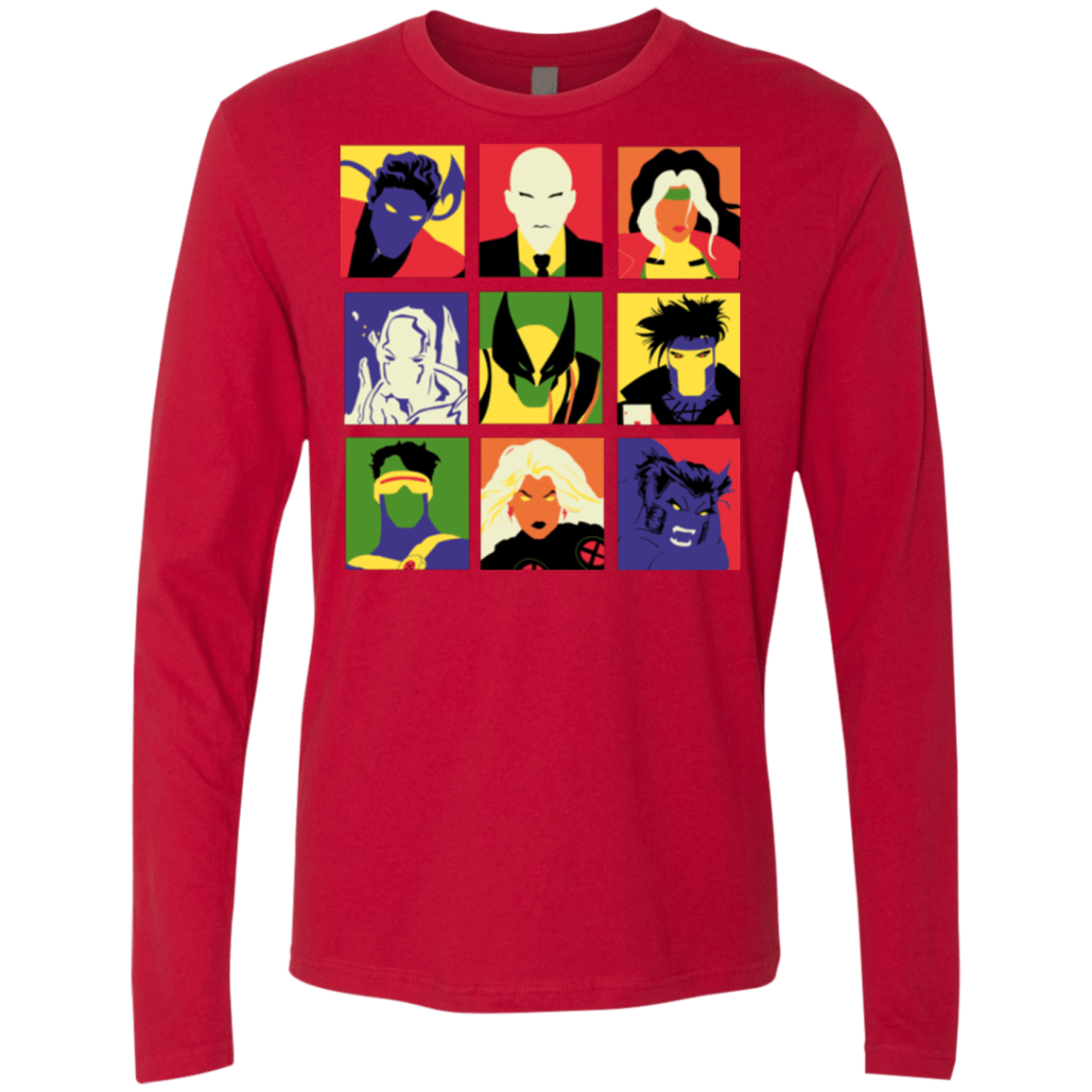 T-Shirts Red / Small X pop Men's Premium Long Sleeve