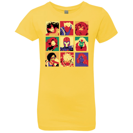 T-Shirts Vibrant Yellow / YXS X villains pop Girls Premium T-Shirt