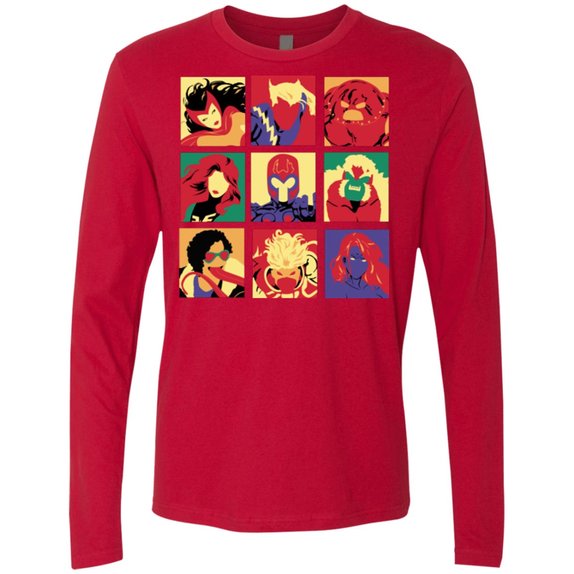 T-Shirts Red / Small X villains pop Men's Premium Long Sleeve