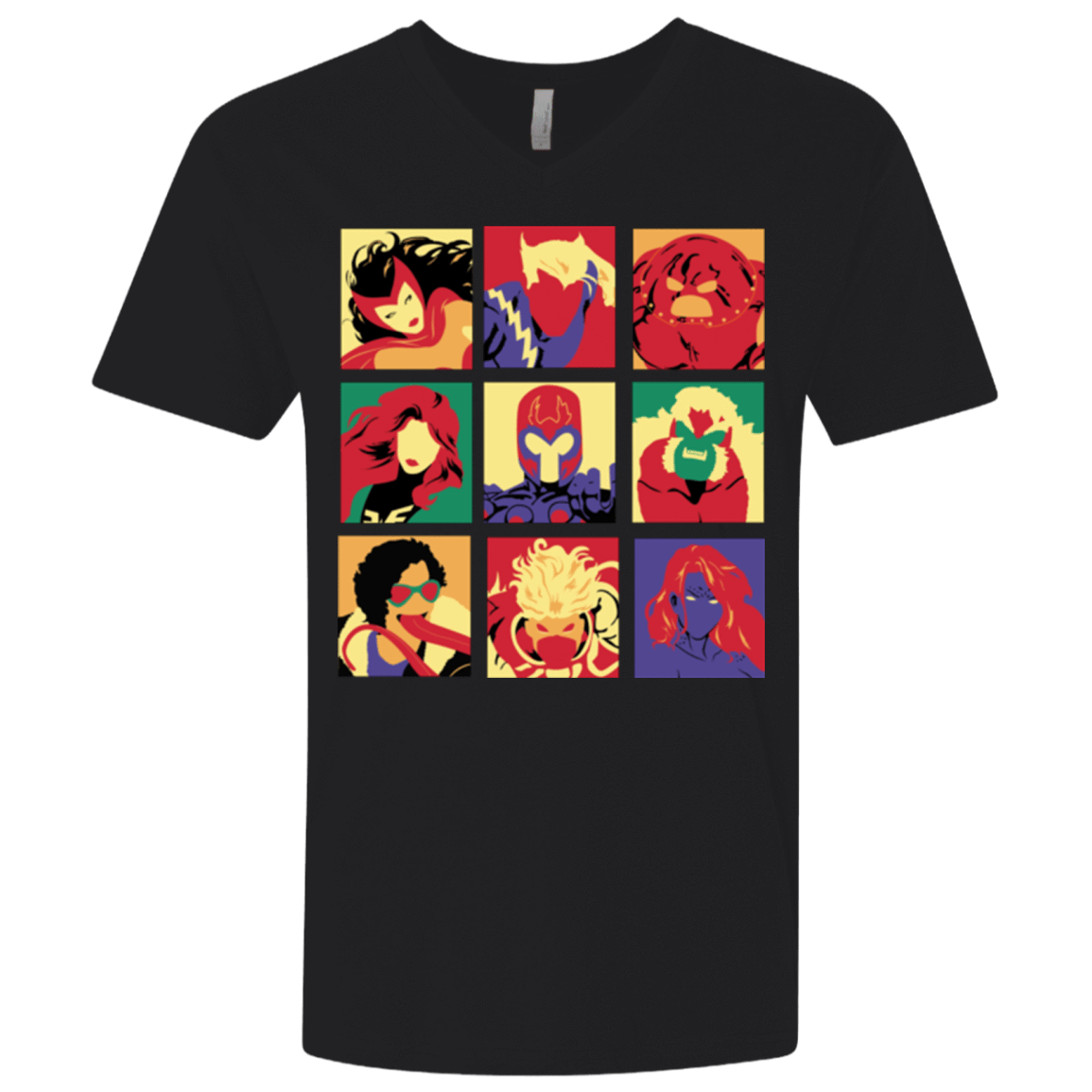 T-Shirts Black / X-Small X villains pop Men's Premium V-Neck