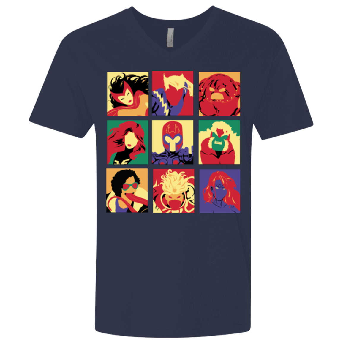 T-Shirts Midnight Navy / X-Small X villains pop Men's Premium V-Neck