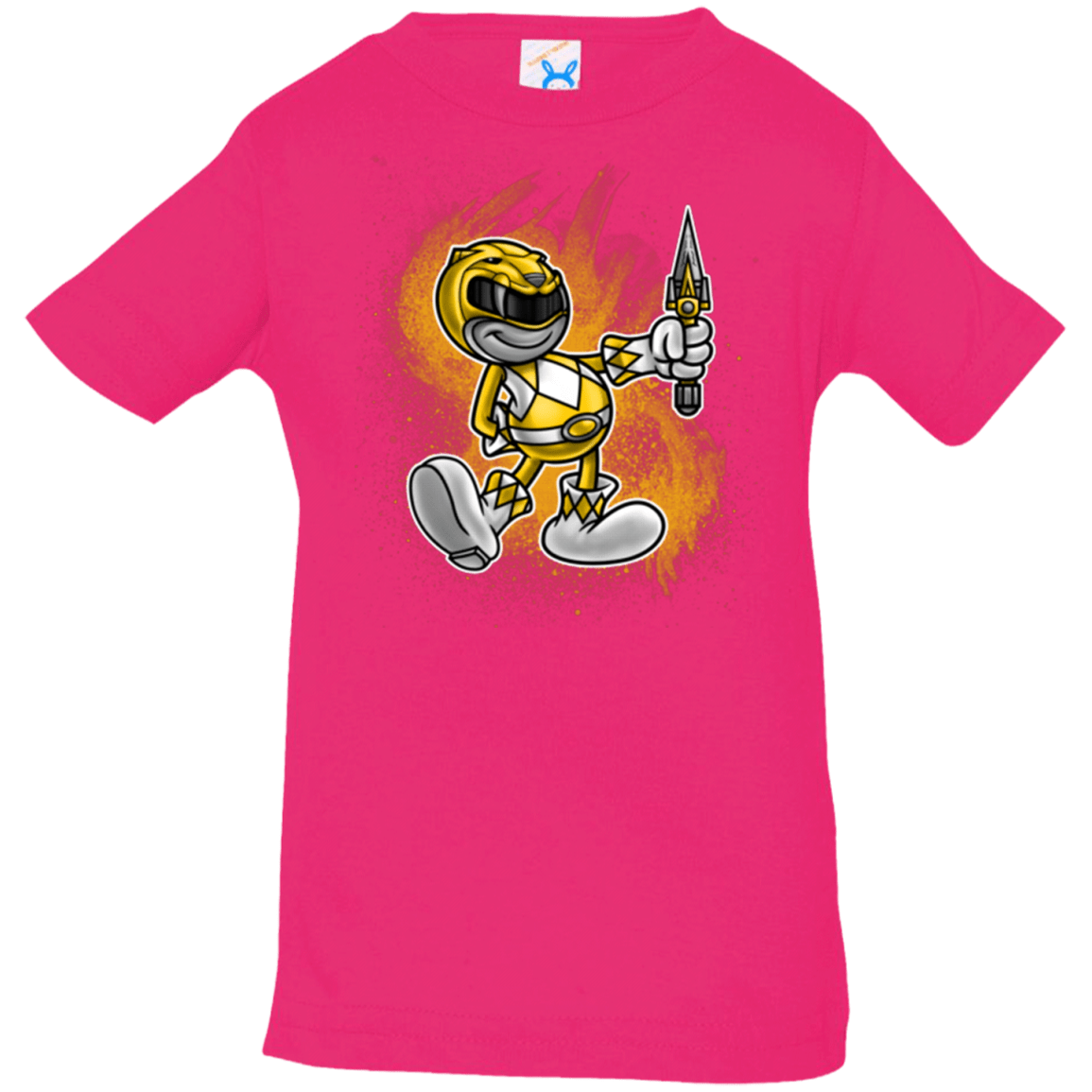 T-Shirts Hot Pink / 6 Months Yellow Ranger Artwork Infant PremiumT-Shirt