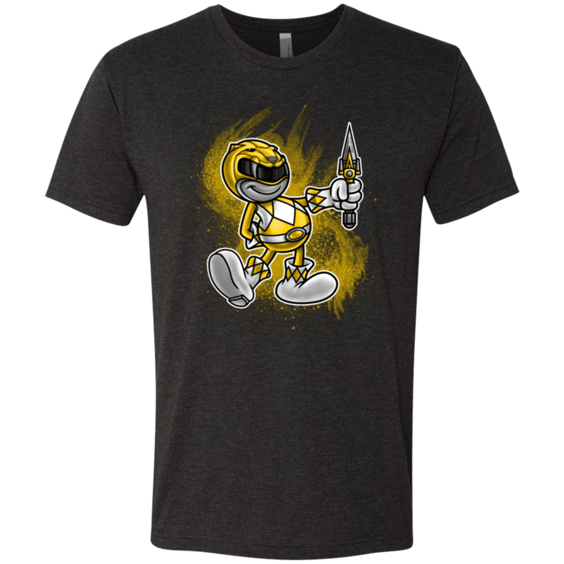 T-Shirts Vintage Black / Small Yellow Ranger Artwork Men's Triblend T-Shirt