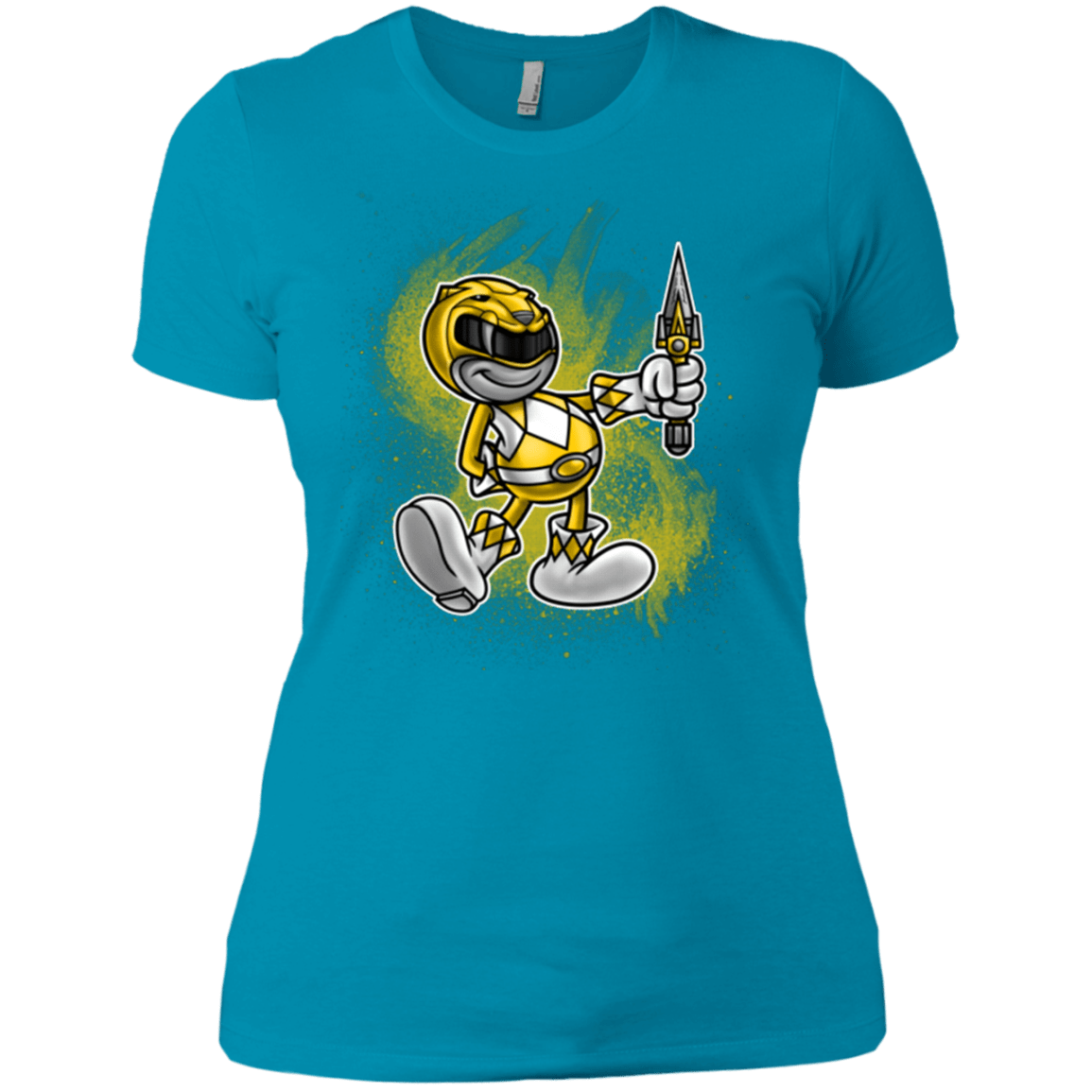 T-Shirts Turquoise / X-Small Yellow Ranger Artwork Women's Premium T-Shirt
