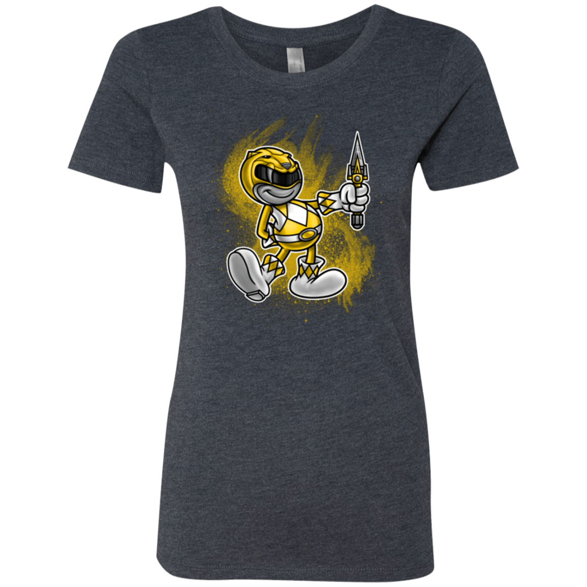 T-Shirts Vintage Navy / Small Yellow Ranger Artwork Women's Triblend T-Shirt