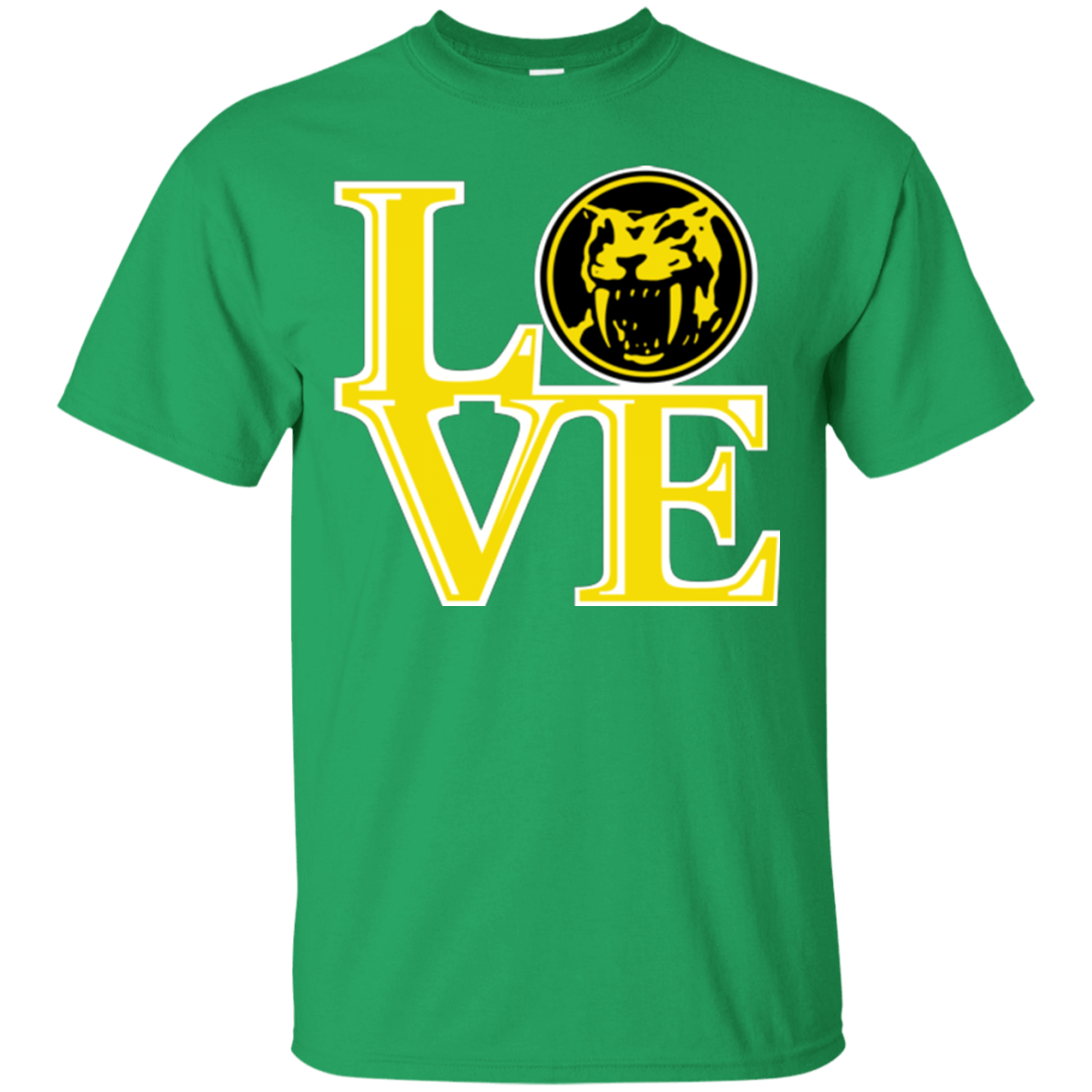 T-Shirts Irish Green / Small Yellow Ranger LOVE T-Shirt