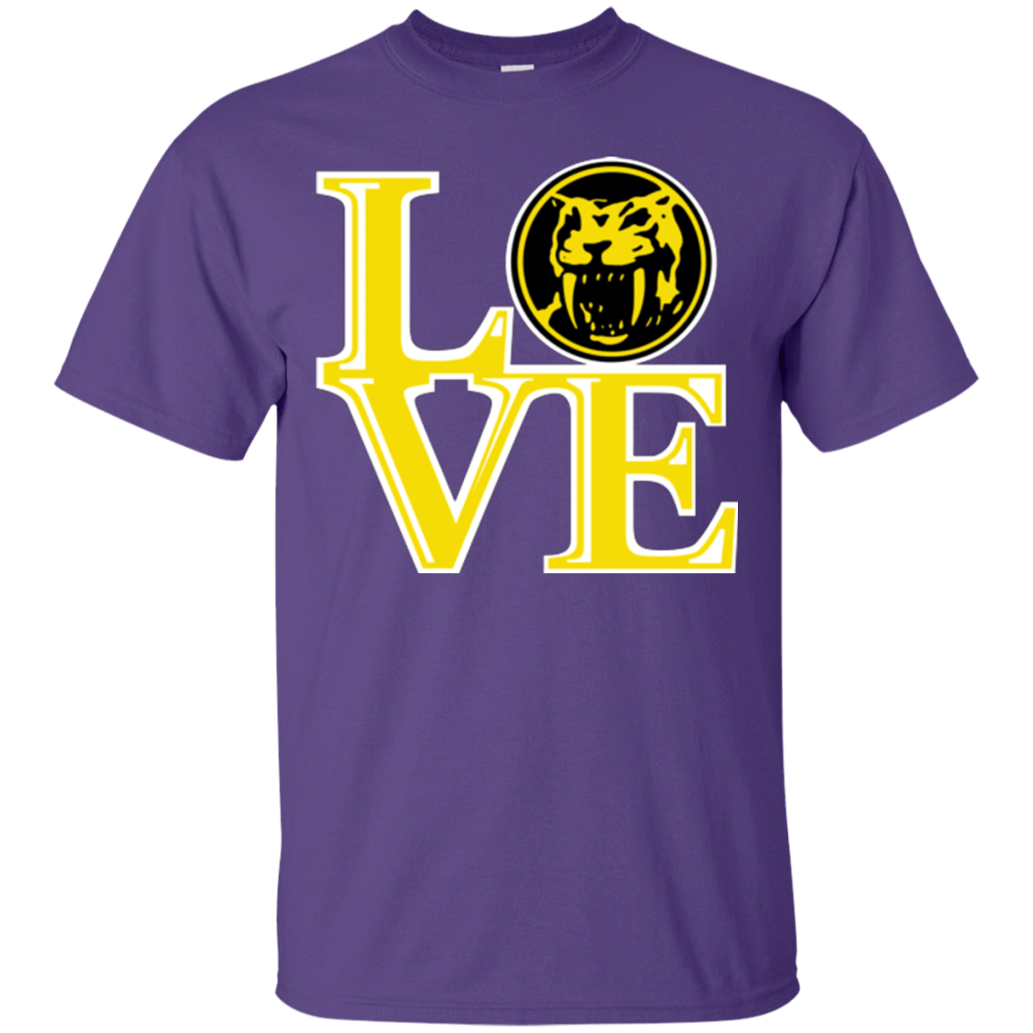 T-Shirts Purple / Small Yellow Ranger LOVE T-Shirt
