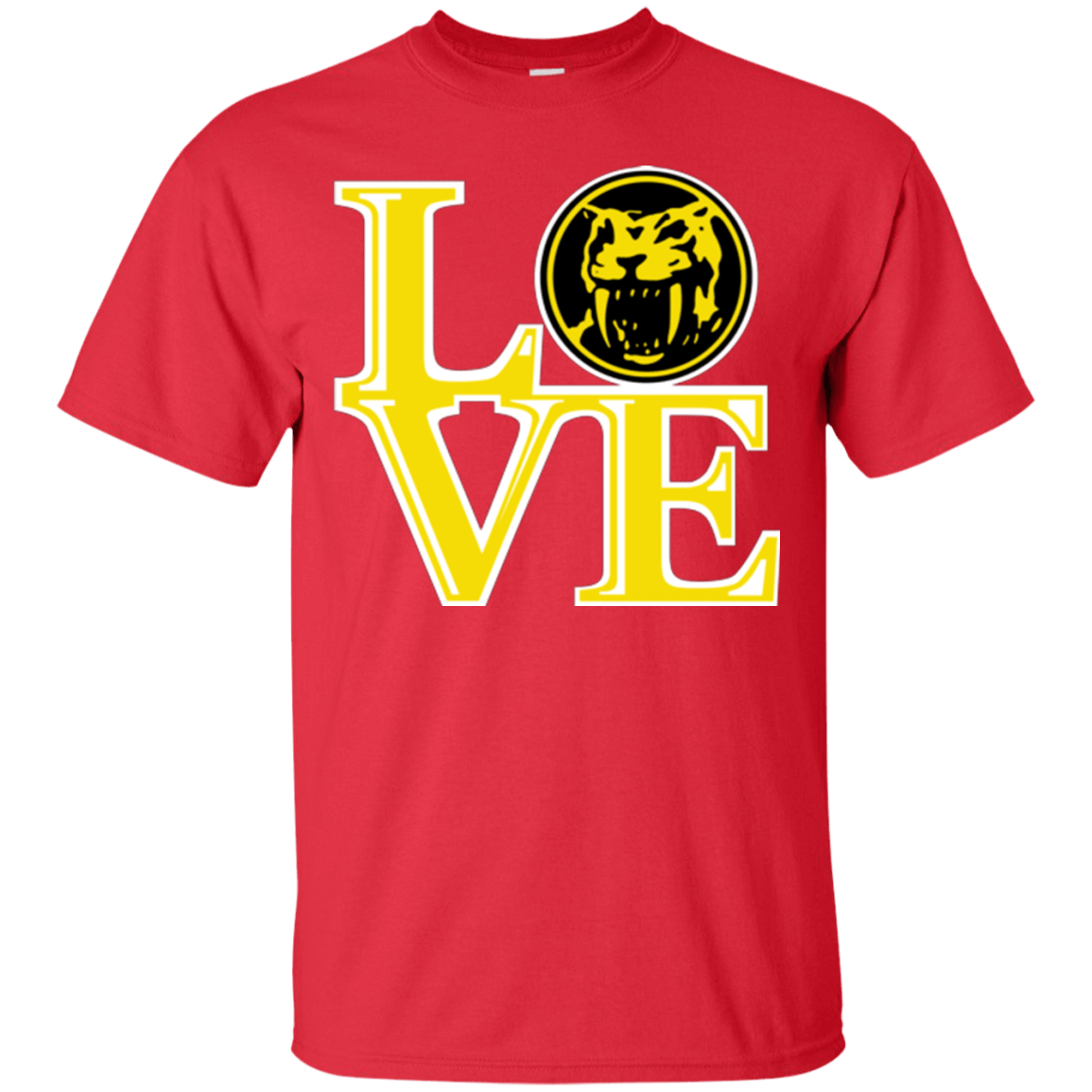 T-Shirts Red / Small Yellow Ranger LOVE T-Shirt