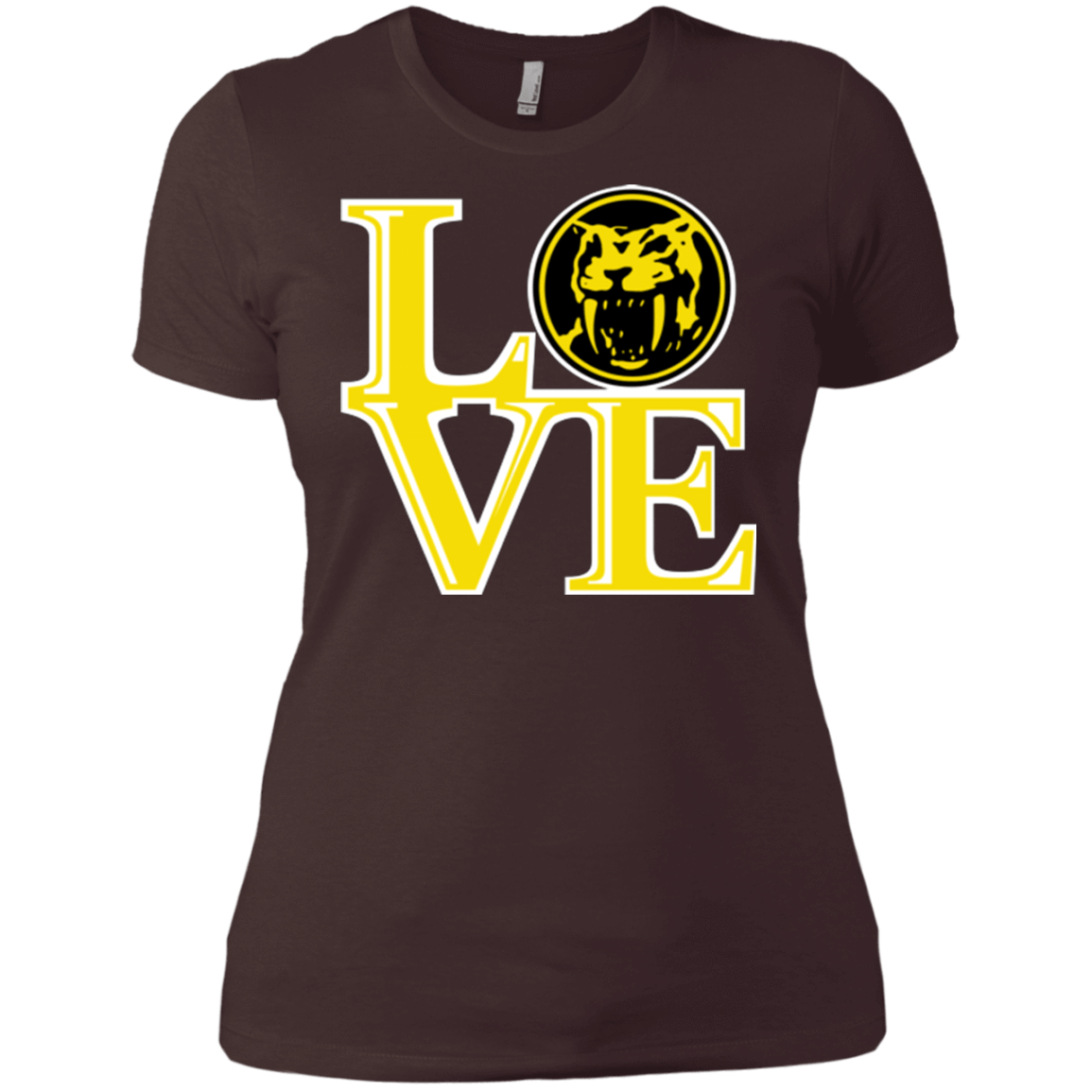 T-Shirts Dark Chocolate / X-Small Yellow Ranger LOVE Women's Premium T-Shirt