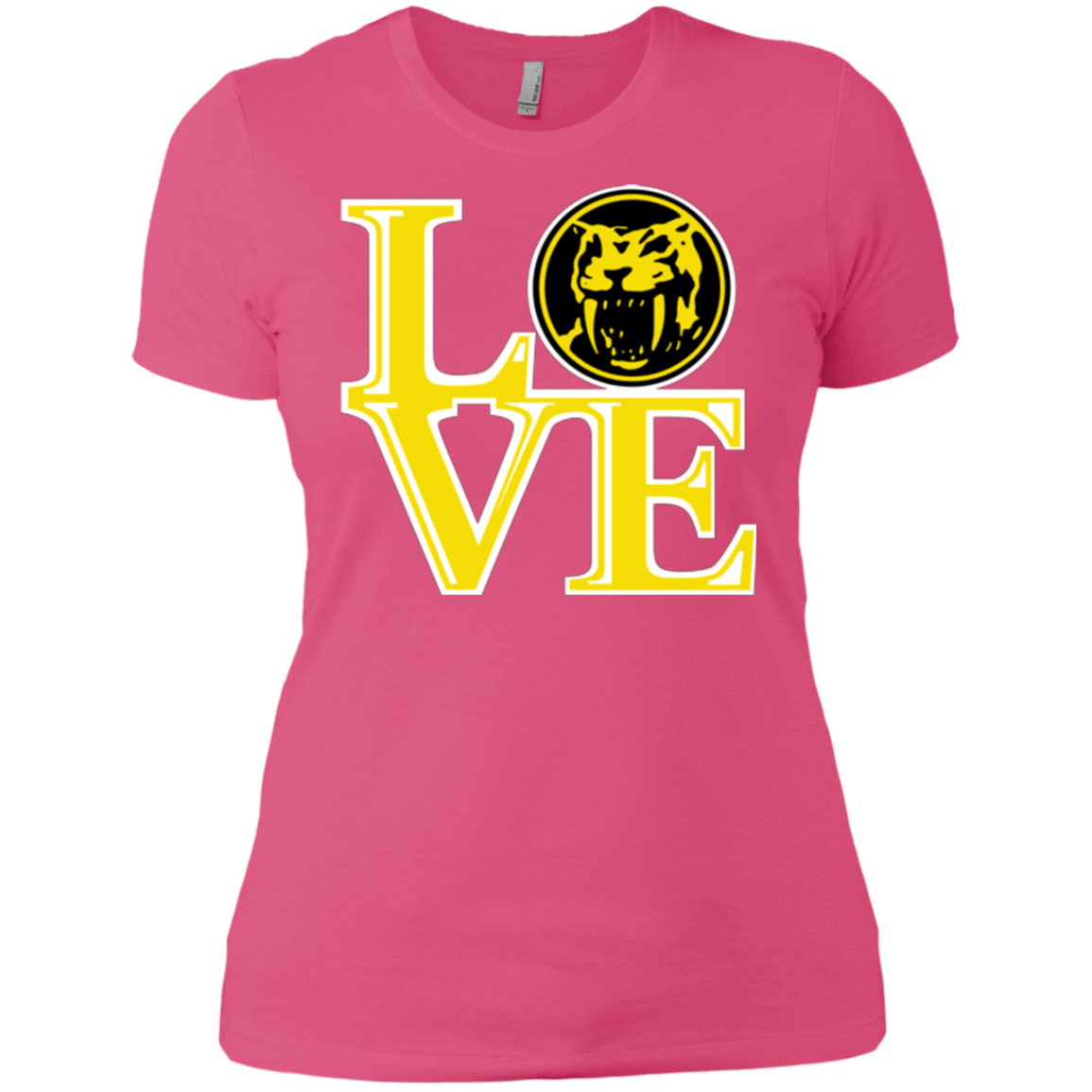 T-Shirts Hot Pink / X-Small Yellow Ranger LOVE Women's Premium T-Shirt
