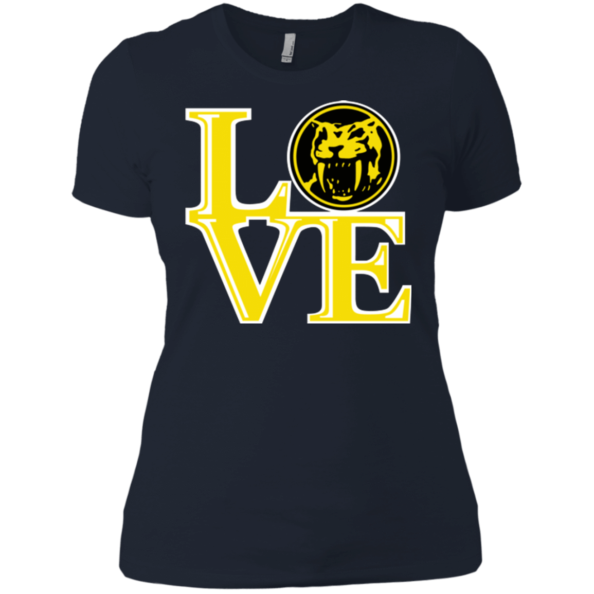 T-Shirts Midnight Navy / X-Small Yellow Ranger LOVE Women's Premium T-Shirt