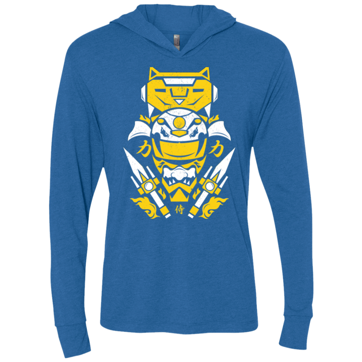 T-Shirts Vintage Royal / X-Small Yellow Ranger Triblend Long Sleeve Hoodie Tee