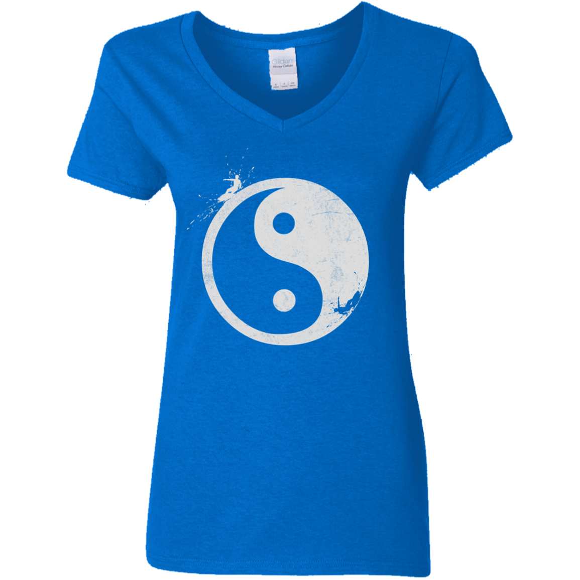 T-Shirts Royal / S Yin Yang Surfer Women's V-Neck T-Shirt