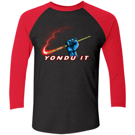 T-Shirts Vintage Black/Vintage Red / X-Small Yondu It Men's Triblend 3/4 Sleeve