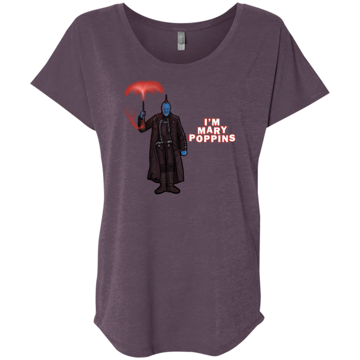 T-Shirts Vintage Purple / X-Small Yondu Poppins Triblend Dolman Sleeve