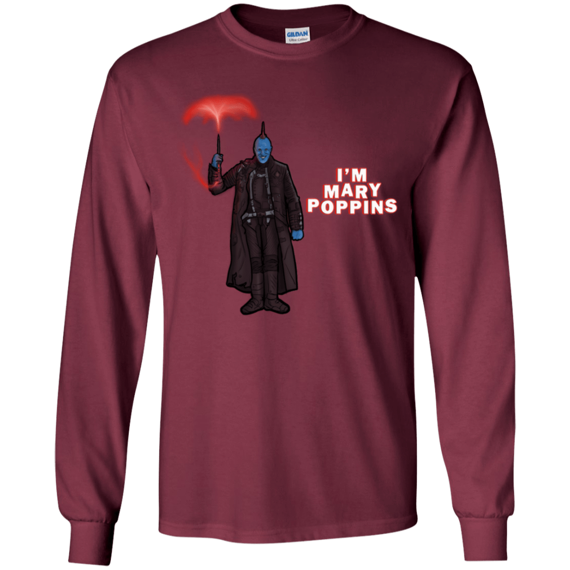 T-Shirts Maroon / YS Yondu Poppins Youth Long Sleeve T-Shirt