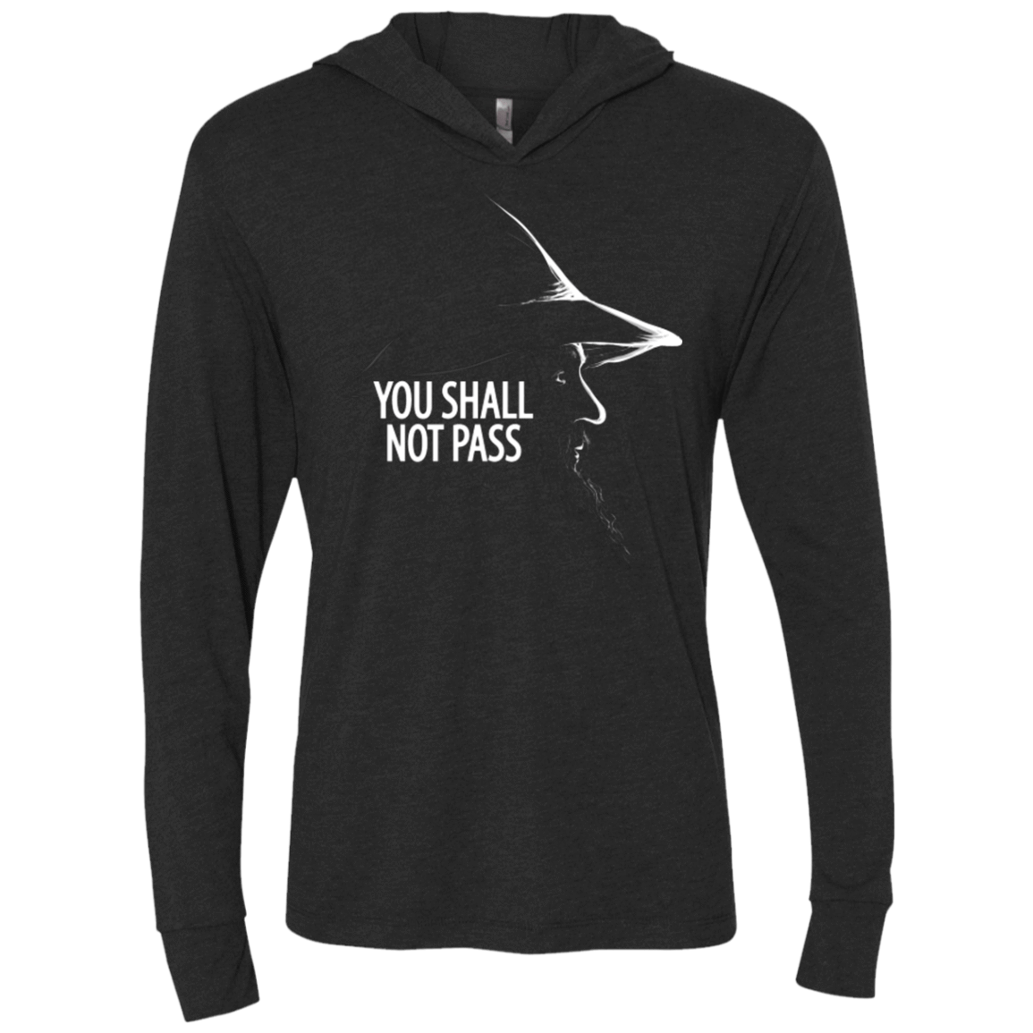 T-Shirts Vintage Black / X-Small YOU SHALL NOT PASS (2) Triblend Long Sleeve Hoodie Tee