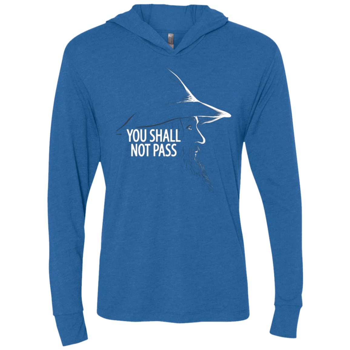 T-Shirts Vintage Royal / X-Small YOU SHALL NOT PASS (2) Triblend Long Sleeve Hoodie Tee