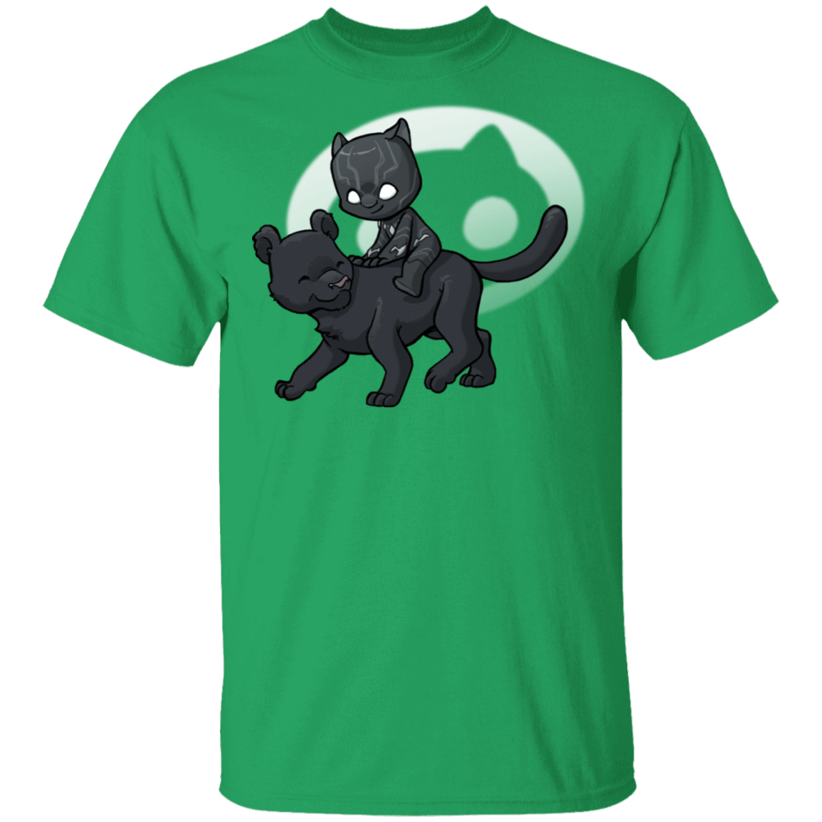 T-Shirts Irish Green / S Young Hero Black Panther T-Shirt