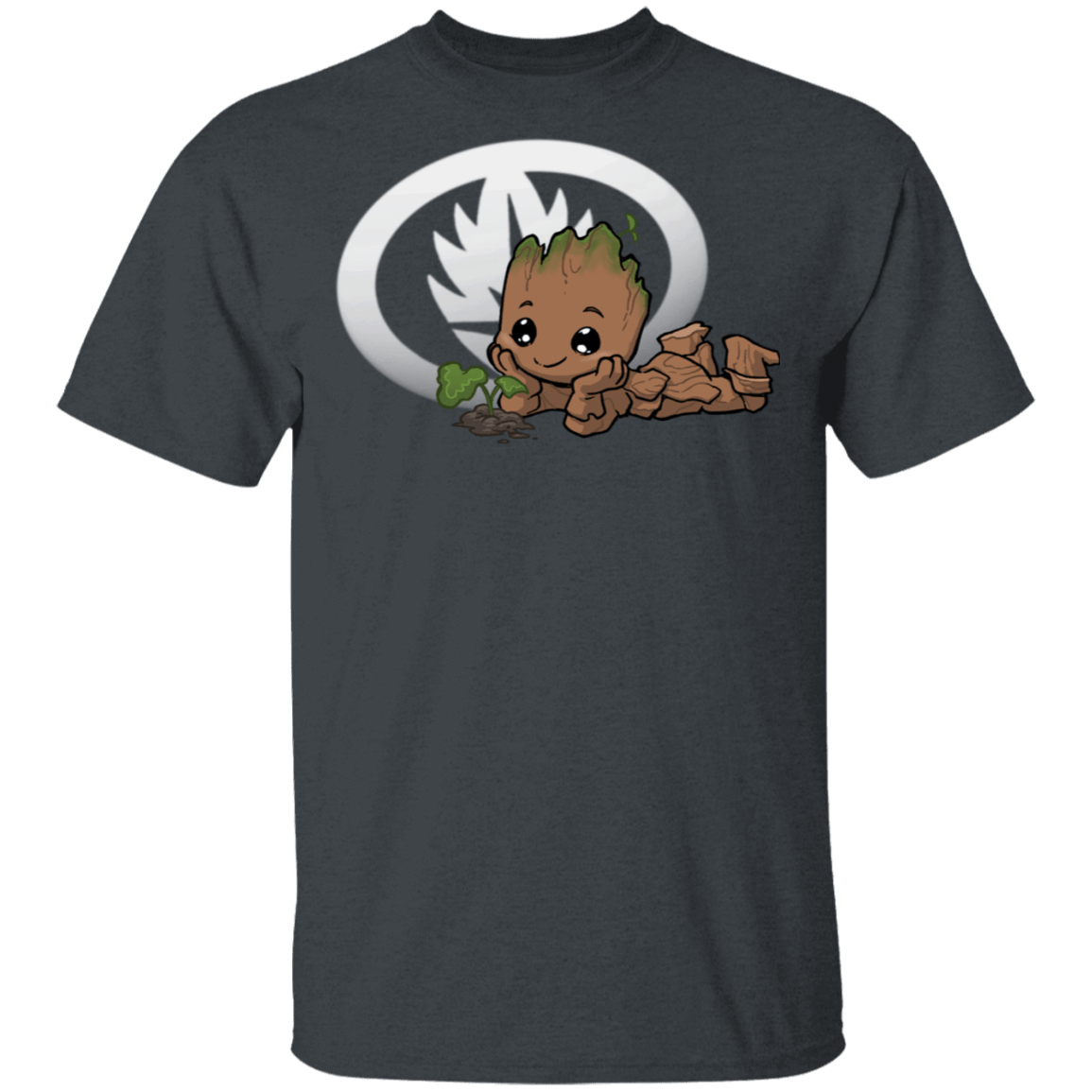 T-Shirts Dark Heather / S Young Hero Groot T-Shirt