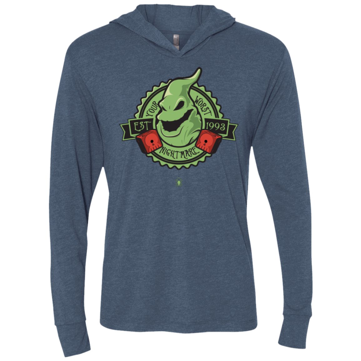 T-Shirts Indigo / X-Small YOUR WORST NIGHTMARE Triblend Long Sleeve Hoodie Tee