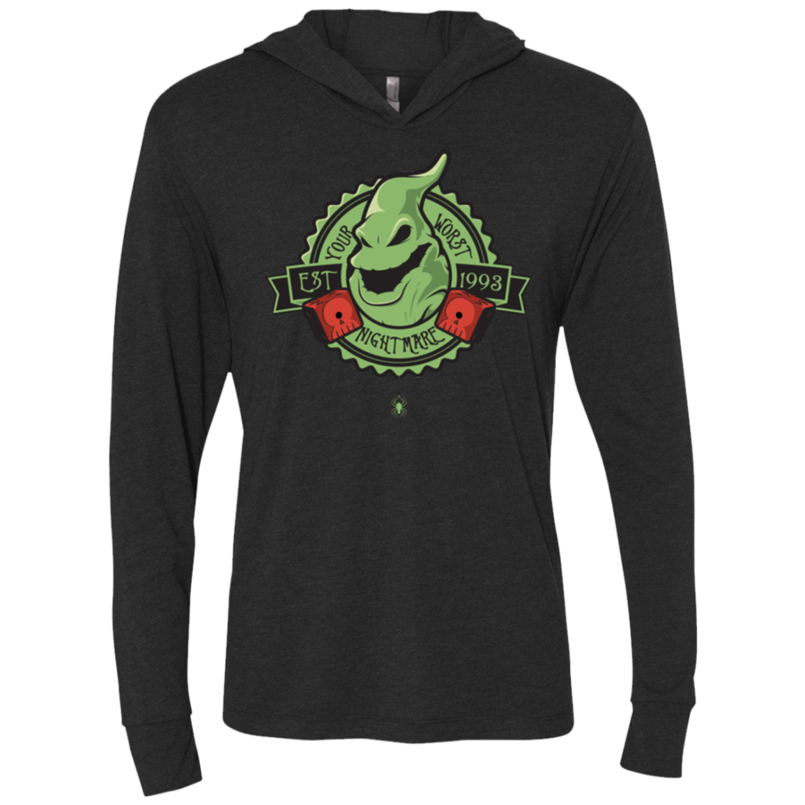 T-Shirts Vintage Black / X-Small YOUR WORST NIGHTMARE Triblend Long Sleeve Hoodie Tee